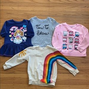 4T Girl Rainbow Paw Patrol Sweater-shirts